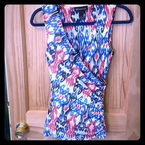 I.N.C. Ikat pattern/ Patriotic Top- Size M